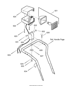 Headlight Diagram and Parts List for C950-52848-0 (1695561)(2008) Briggs and Stratton Snow Blower